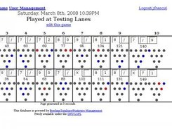 BD/SM displaying a game's score card with pin tracking.