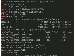 Example usage of beadm utility on FreeBSD.