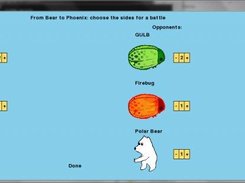 Screenshot of r0.0.2: choosing sides for the battle