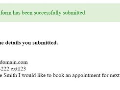 Redirect page with form results