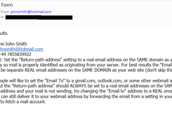 Email form submission results