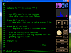 BeepComp start screen