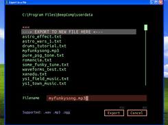 BeepComp file dialog
