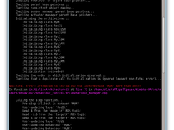 Behaviour Control Framework unit test output (1/3)