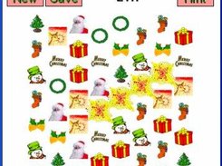 Explosions mark a sequence of 4 identical Christmas icons