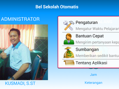 Bel Sekolah Otomatis Android, Menu