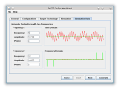 Configuration wizard, simulation input data