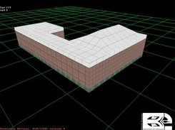 Out side view of geometry loaded from BSP with grid enabled