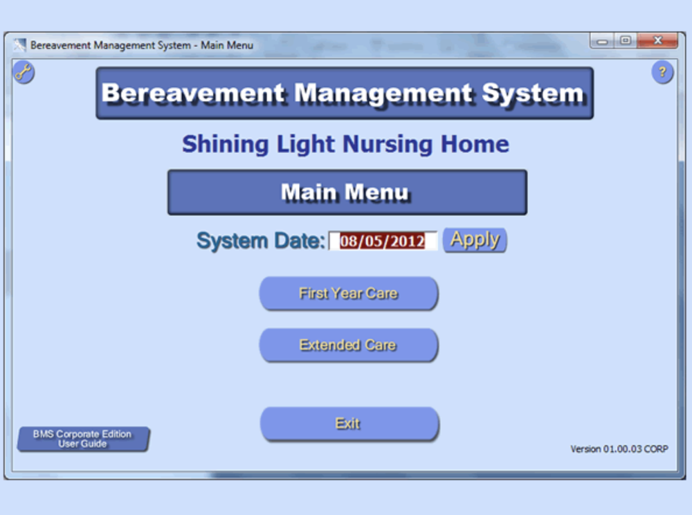 Bereavement Management System Screenshot 1