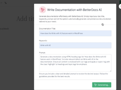 Write Doccuments with BetterDocs AI