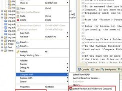 The Compare With context menu highlighting the new actions