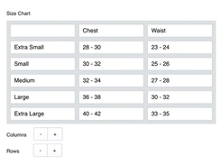 BF Size Charts Screenshot 1