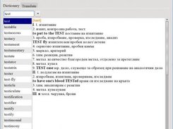 Dictionary main window version 0.0.3