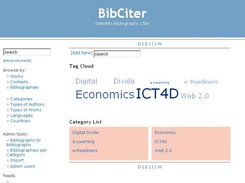 Category browsing: tag cloud and list