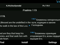 0.9.7 - Parallel Bible display, and night mode enabled on Android