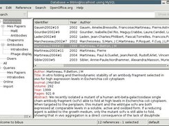 Bibus main window under GNU/Linux gtk2