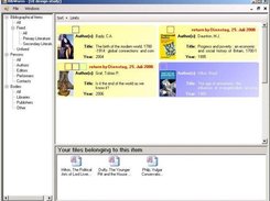 Overview of bibliographical items in database