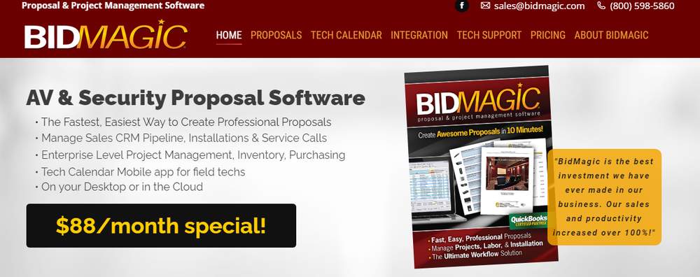 BidMagic Proposal Software Screenshot 1