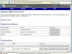 Web JDBC drivers manager