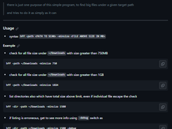 Big File Finder (BFF) Screenshot 1