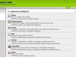 Administration Screen of BIGACE 2.2