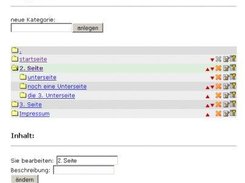 Here you can see the admin frontend.