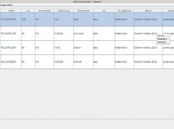 3 The table overview.