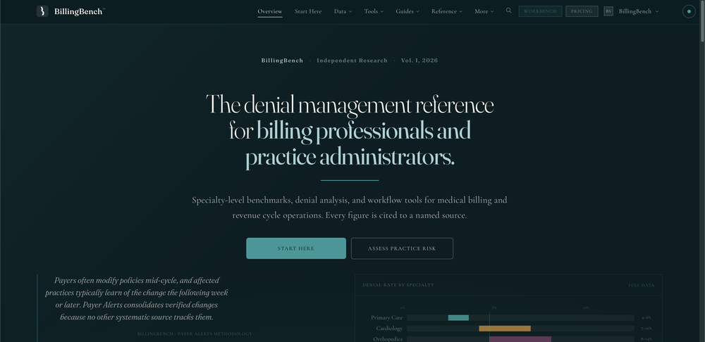 Overview: BillingBench Homepage