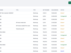 A clear overview of all invoices