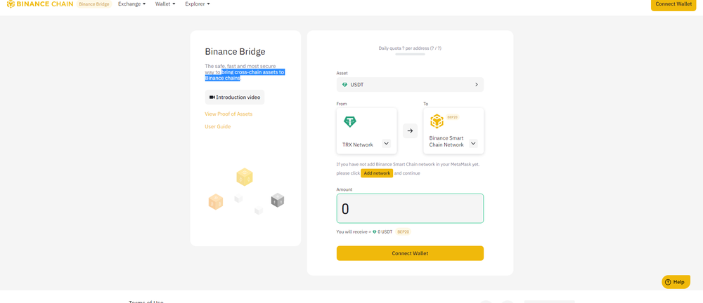 Binance Bridge Screenshot 1