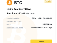 Binance Cloud Mining Screenshot 1