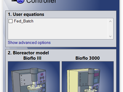 Startup window of Biorec with a bioreactor model selection
