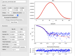 RAW indirect Fourier transform (IFT) analysis using GNOM