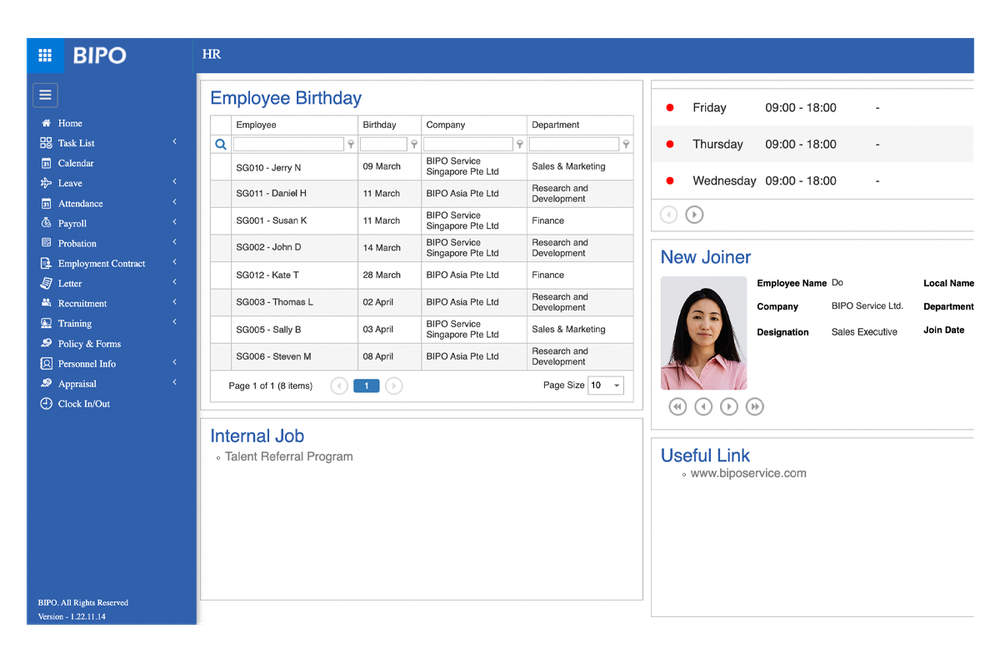 BIPO HRMS Screenshot 1