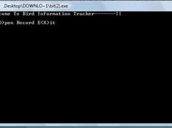 Bird Information Tracker (CLI Version) Running on Vista