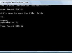 Bird Information Tracker (CLI Version) - Opening a Record