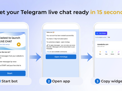 Create Telegram live chat in 15 seconds