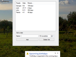 birthday reminder software logiciel dates anniversaire alerte