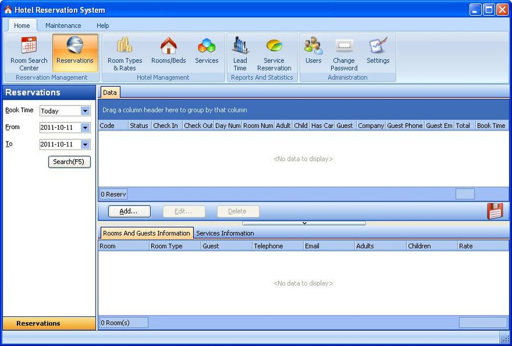 Bistone Hotel Management System Screenshot 1