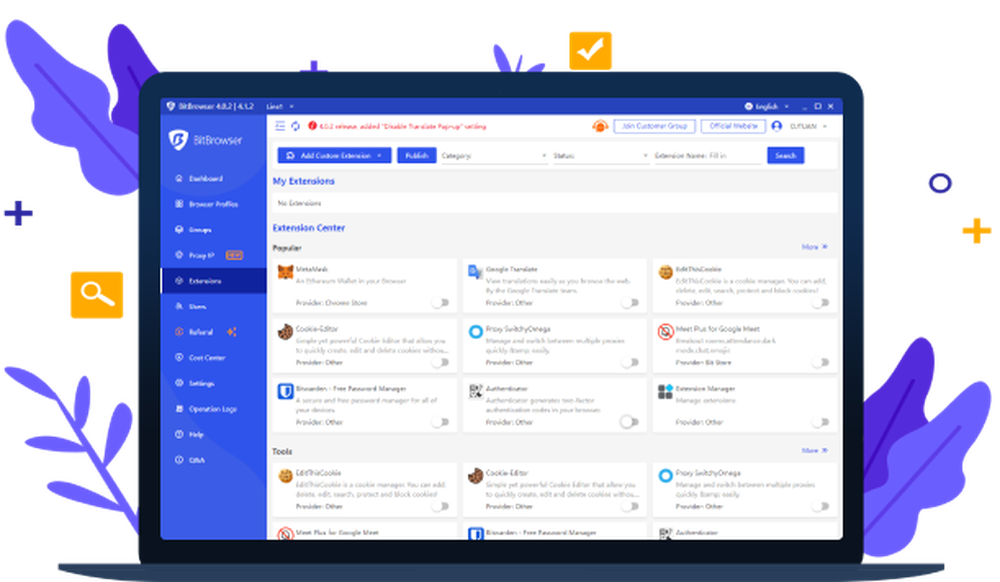 BitBrowser Screenshot 1