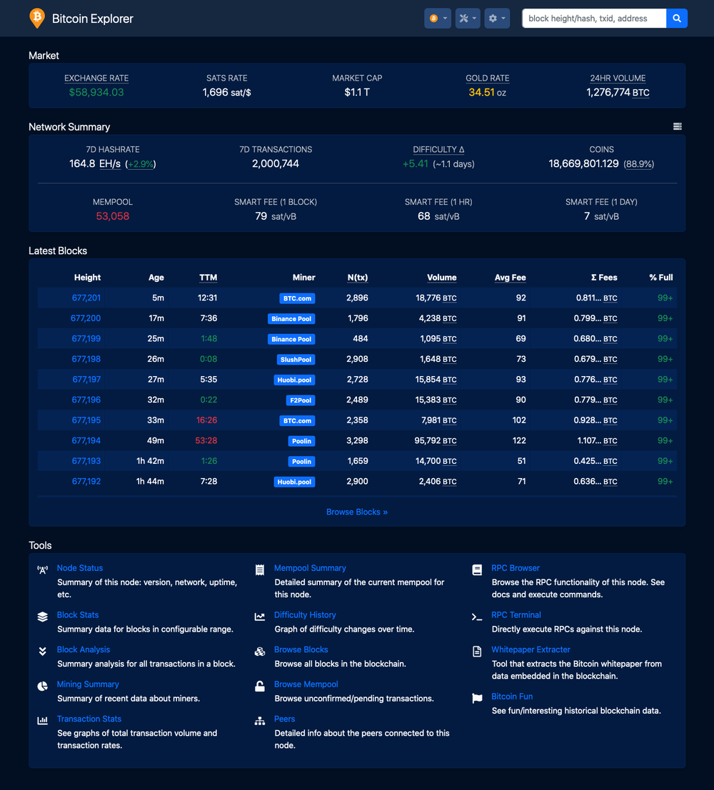 Bitcoin Explorer Screenshot 1