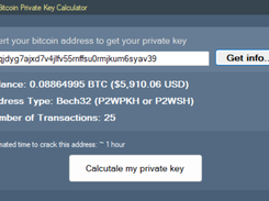 unChain Bitcoin Private Key Calculator