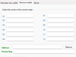 BitcoinWallet Management Screenshot 2