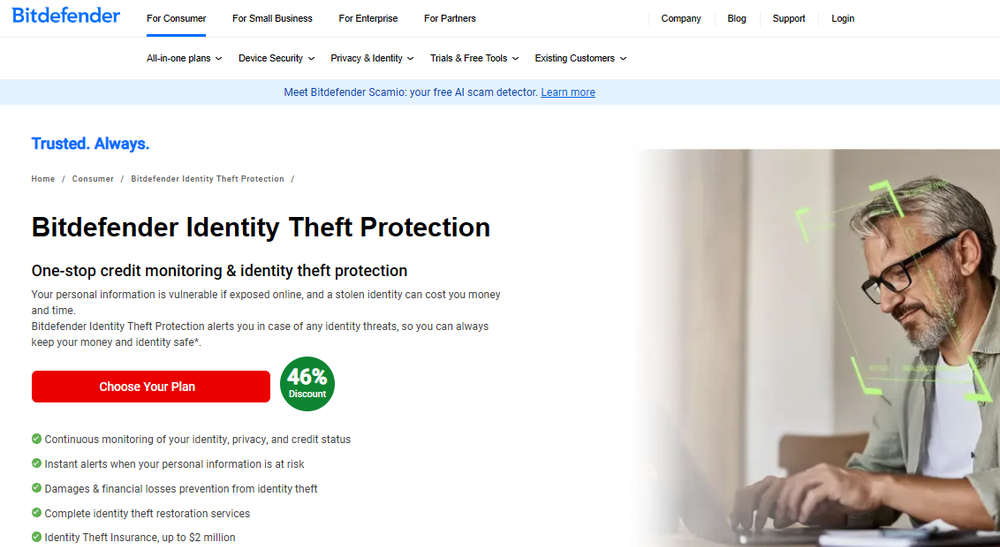 Bitdefender Identity Theft Protection Screenshot 1