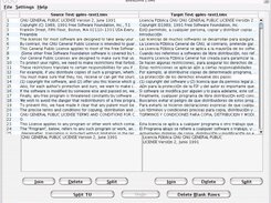 bitext2tmx 1.0M0 at work on text read from a TMX