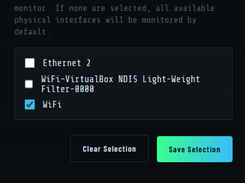 List of interfaces to track