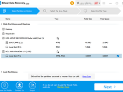 Bitwar Data Recovery Main Interface