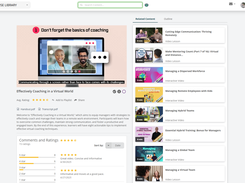 The user-friendly interface helps learners stay focused and easily find complementary learning resources, related content, reviews, and much more.