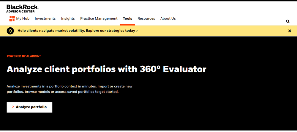 BlackRock 360 Evaluator Screenshot 1