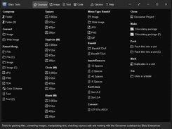 The Overview panel offers a concise set of tools covering a broad range of common actions